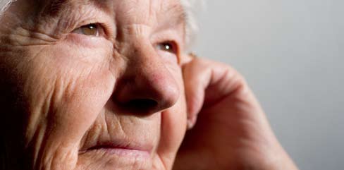 Elder staring into space